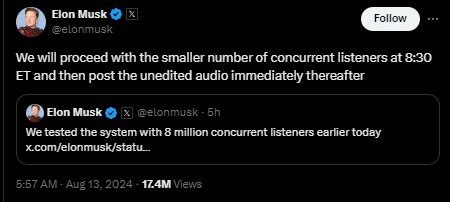 Elon Musk claims X faced DDoS attack just before Donald Trump interview ...