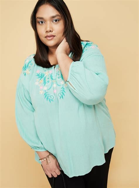 Buy Women Embroidered Keyhole Neck Casual Top Online at just Rs. 999.0 ...