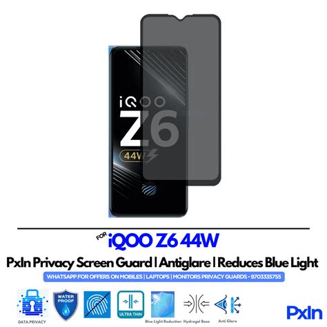Privacy Screen Guard for iQOO Z6 44W Mobile | No.1