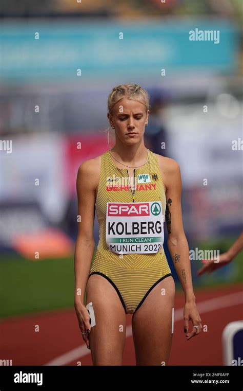 Majtie Kolberg participating in the 800 meters of the European ...