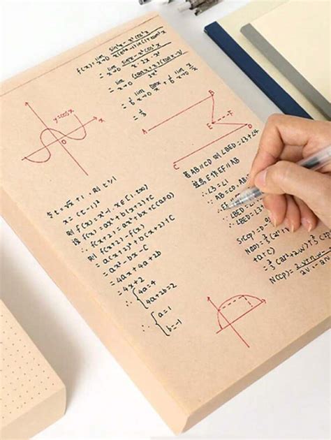 1 Notebook With 100 Sheets Blank Cowhide Paper Sketch Drawing Journal ...