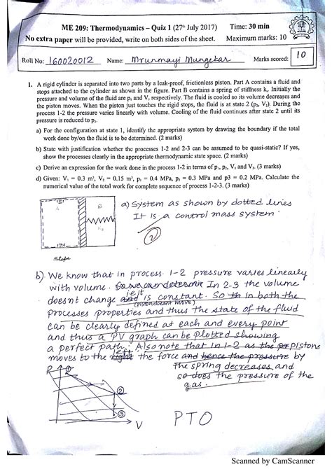 Quiz 2017, questions - Time: 30 min ME 209: Thermodynamics Quiz 1 July ...