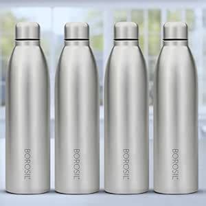 Borosil Hydra Juno Single Wall Stainless Steel Bottle, Water Bottle for ...