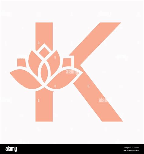 Letter K Flower Concept For Botanic Symbol. Beauty Sign Stock Vector Image & Art - Alamy