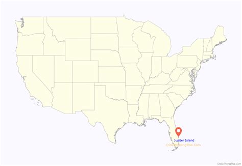 Map of Jupiter Island town - Thong Thai Real
