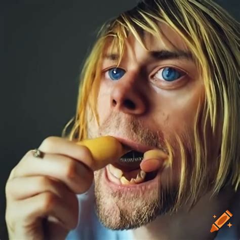 Kurt cobain eating beans on Craiyon