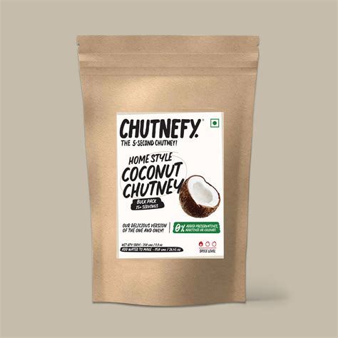 Home Style Coconut Chutney | Mild | 250g (makes ~800 ml chutney ...
