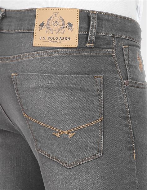 Buy Men Brandon Slim Tapered Fit Stone Wash Jeans Grey|U.S. Polo Assn ...
