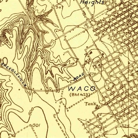Waco West, TX (1924, 48000-Scale) Map by United States Geological ...