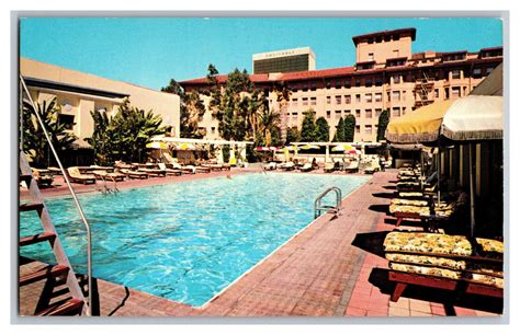 Vintage Postcard CA Ambassador Hotel Los Angeles California Swimming ...