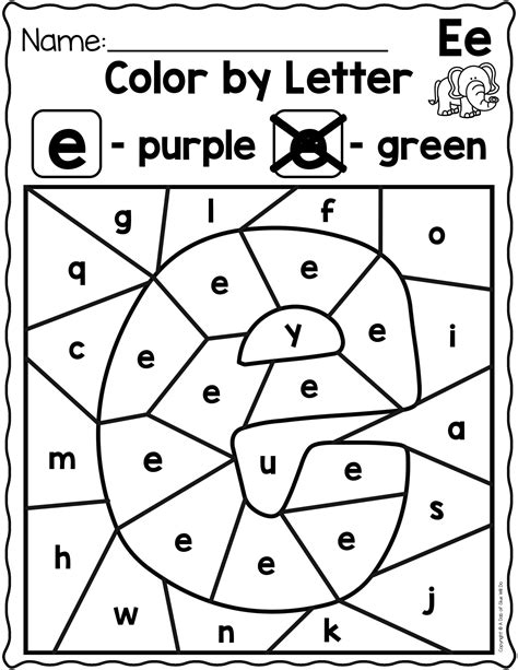 Color By Letter Preschool Worksheets