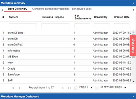 Metadata Manager 的图像结果