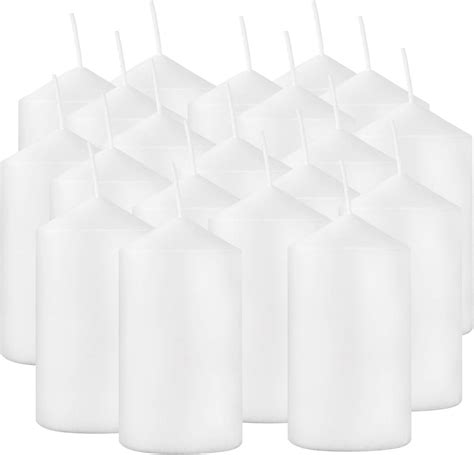 Amazon.com: MTLEE Set of 40 White Pillar Candles 2x4 Inch Dripless ...