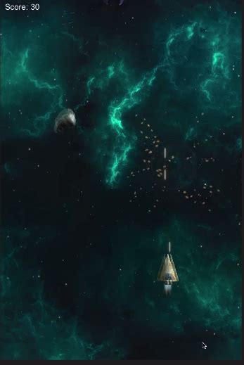 Unity Space Game Tutorial 的图像结果