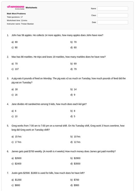 Image result for Word Problems 3rd Class