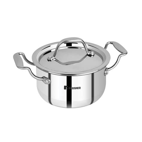 Buy Bergner Argent-Mini Triply Stainless Steel Cook and Serve Casserole ...