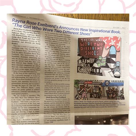 Rayna Rose Exelbierd Announces New Inspirational Book, “The Girl Who Wore Two Different Shoes ...