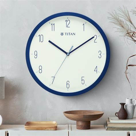 Buy Online Titan Contemporary Colours Wall Clock - Blue 32 cm x 32 cm ...