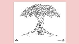Banyan Tree Colouring Sheet | Colouring Pages | EYFS & KS1