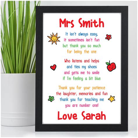 Preschool Teacher Appreciation Poems