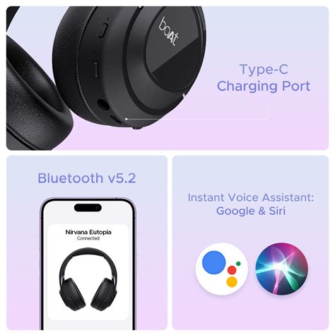 boAt Nirvana Eutopia | Wireless Headphone with 20H Playback, Dual Mics