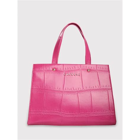Buy Caprese Mink Croco Ultramarine Faux Leather Small Tote Handbag (S ...