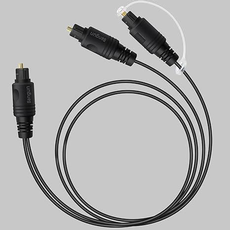1x2 Digital Audio Splitter Cable, Toslink Digital Fiber Optic Audio ...