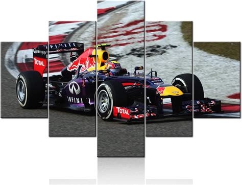 Buy 5 Pieces Racing Car Canvas Print Red Bull F1 Team Racing at Formula ...