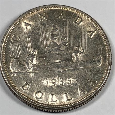 1935 King George V Canadian Silver Dollar