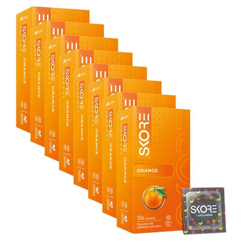 Buy Ttk SKORE Orange Condom Multiple Pack (10s X 8 Pack) Online at Low ...