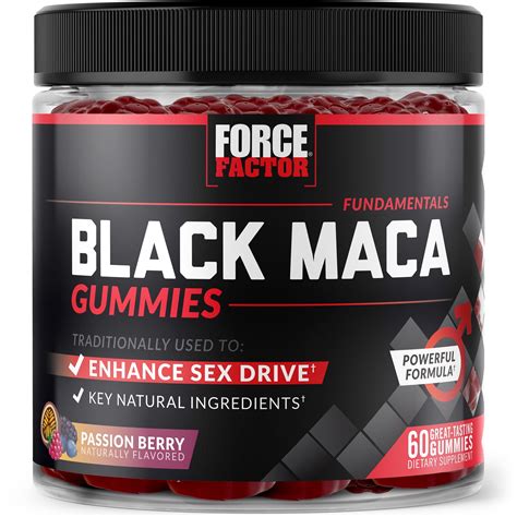Buy Force Factor Black Maca Gummies, Black Maca Root to Enhance Male ...