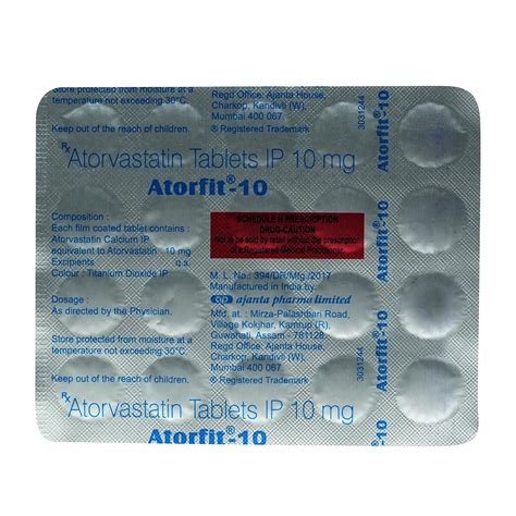 Atorfit-10mg - Strip of 20 Tablets : Amazon.in: Health & Personal Care