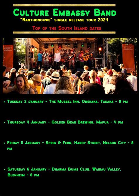 Culture Embassy single release tour, The Mussel Inn, Nelson, 2 January ...