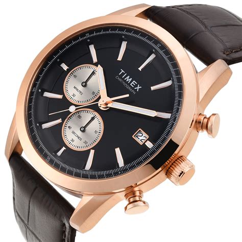 TIMEX Men Black Round Chronograph Dial Analog Watch - TWEG17612