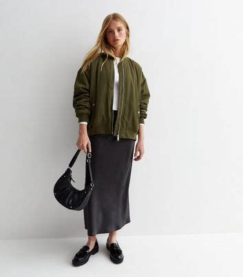 Khaki Zip Up Bomber Jacket | New Look