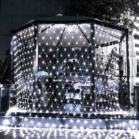 Outdoor Christmas Net Lights, 96 LEDs 5FT x 5FT Net Lights, Connectable ...