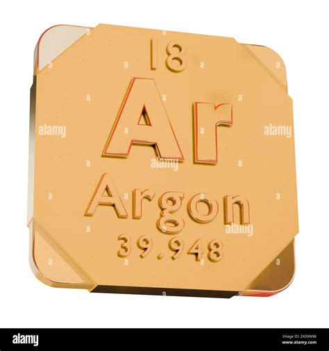 Argon symbol chemical element Cut Out Stock Images & Pictures - Alamy