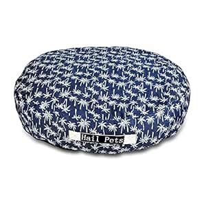 Hail Pets Durable Printed Denim Round Pet Bed Light Weight & Extra ...
