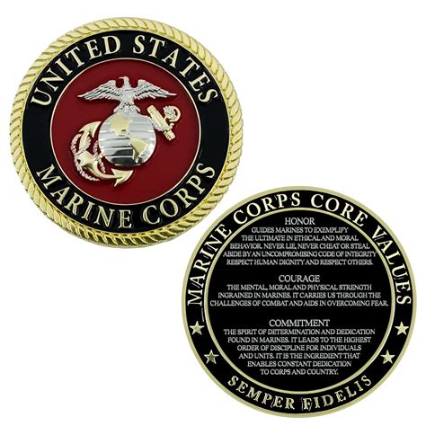 Buy USMC Core Values Coin- Marine Corps Challenge Coin – Certified ...