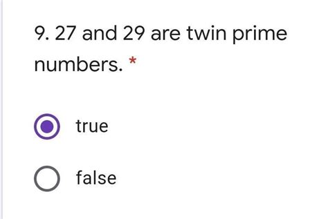 27 and 29 are twin prime numbers? - Brainly.in