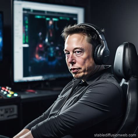 Elon Musk in Gaming Room | Stable Diffusion Online
