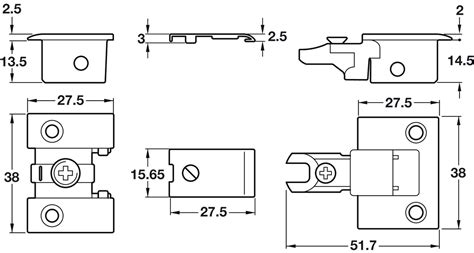 Flap hinge, Set, 90°, for Flaps or Lid Stays, Kimana - in the Häfele ...