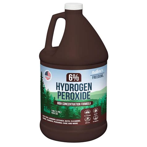 Nature's Freedom Food Grade 6% Hydrogen Peroxide Solution, 1 Gallon ...