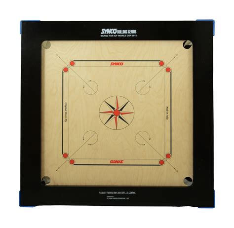Synco MYSPOGA_1513563 Other Bulldog Genius 36 Mm Carrom Board with 4 ...
