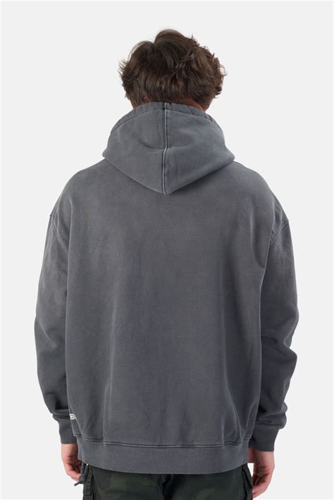 Men's Ksubi Mayhem Biggie Hoodie Sweater in Dark Grey, Size Medium ...