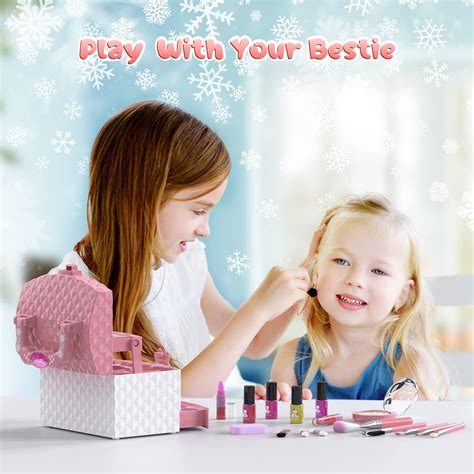 Buy PERRYHOME Kids Makeup Kit for Girl 35 Pcs Washable Real Cosmetic ...