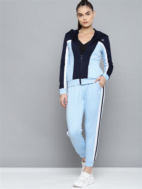 Alcis Women Colourblocked Blue Tracksuits WTSJA211012-XS