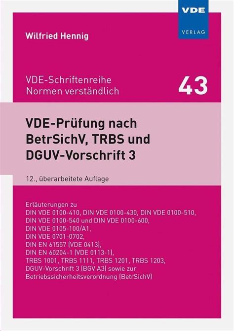 Amazon.in: Buy VDE-Prüfung nach BetrSichV, TRBS und DGUV-Vorschrift 3 ...