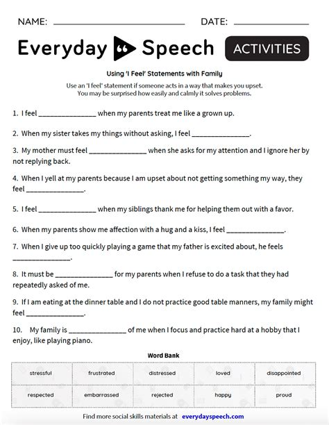 Elementary Using 'I-Feel' Statements Lesson