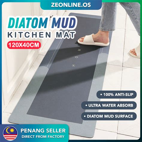 Super Absorbent Diatom Mud Anti-Slip Kitchen Floor Mat Bath Pad ...